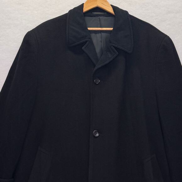 Comme Des Garcons Homme Plus Wool Black Overcoat Size L Minimalist Designer - Picture 3 of 9